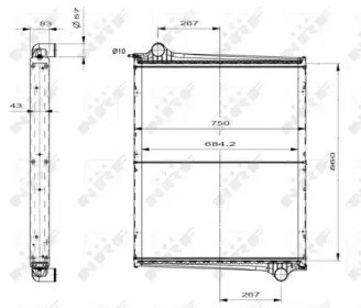 Radiador refrigeración del motor 519598 NRF