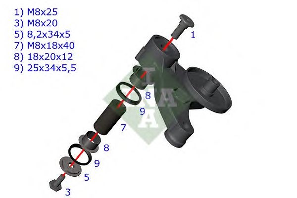 Tensor de correa, correa poli V 533011710 INA