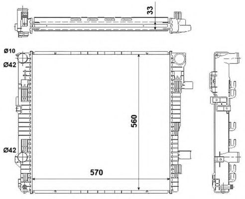 Radiador del motor 53895 NRF