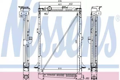 Radiador refrigeración del motor 61442A Nissens