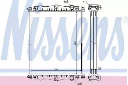 Radiador refrigeración del motor 614430 Nissens