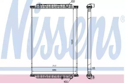 Radiador refrigeración del motor 637780 Nissens