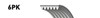 Correa trapecial poli V 6PK2563 GATES