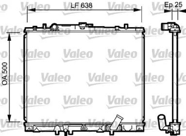 Radiador refrigeración del motor 734424 VALEO