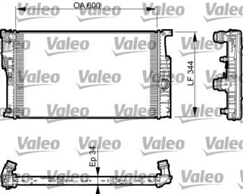 Radiador refrigeración del motor 735493 VALEO