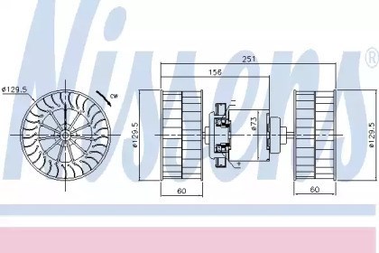 Motor eléctrico, ventilador habitáculo 87190 Nissens