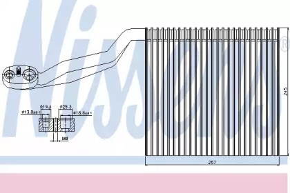 Evaporador, aire acondicionado 92294 Nissens