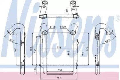 Radiador de aire de admisión 97059 Nissens