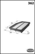 Filtro de aire panel ELP9364