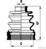 Fuelle, árbol de transmisión, Eje delantero interior J2885008 JAKOPARTS