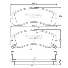 Pastillas de freno J3605031 NIPPARTS