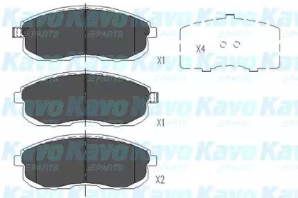 Pastillas de freno delanteras KBP6579 Kavo Parts