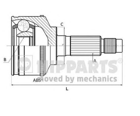 Junta homocinética exterior delantera N2820313 Nipparts