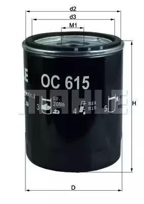 Filtros mahle OC615