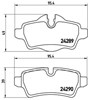 Pastillas de freno traseras P06052 BREMBO