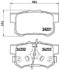 Pastillas de freno traseras P28051 BREMBO