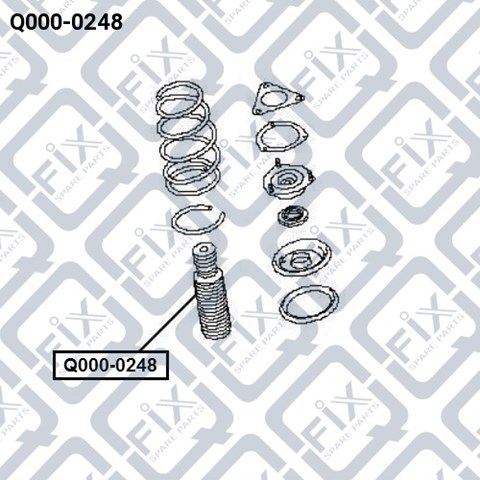 Caperuza protectora/fuelle, amortiguador delantero Q0000248 Q-fix