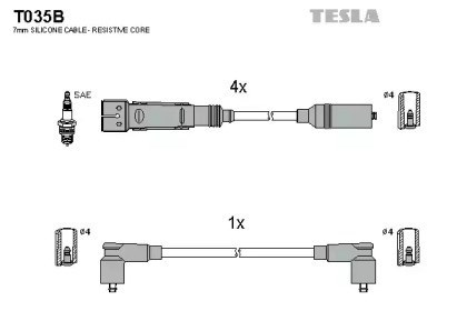 Un conjunto de cableado eléctrico T035B