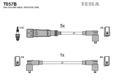 Un conjunto de cableado eléctrico T057B