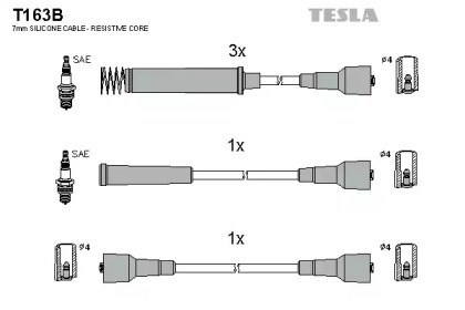 Un conjunto de cableado eléctrico T163B