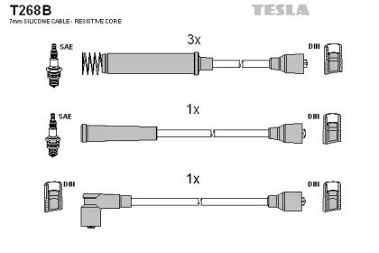 Un conjunto de cableado eléctrico T268B