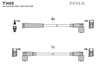 Juego de cables de encendido T368S Tesla