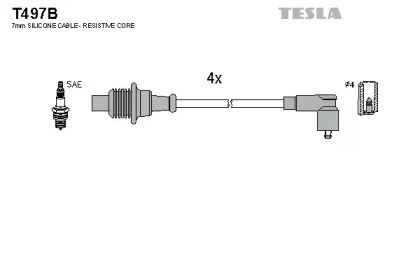 Un conjunto de cableado eléctrico T497B