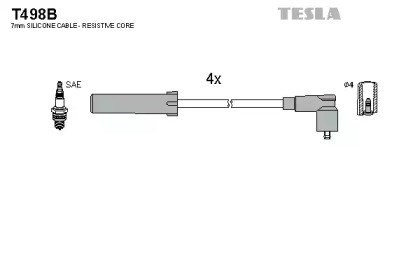 Un conjunto de cableado eléctrico T498B