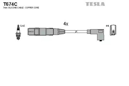 Un conjunto de cableado eléctrico T674C