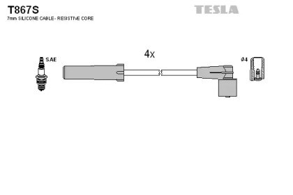 Cables de bujías T867S Tesla