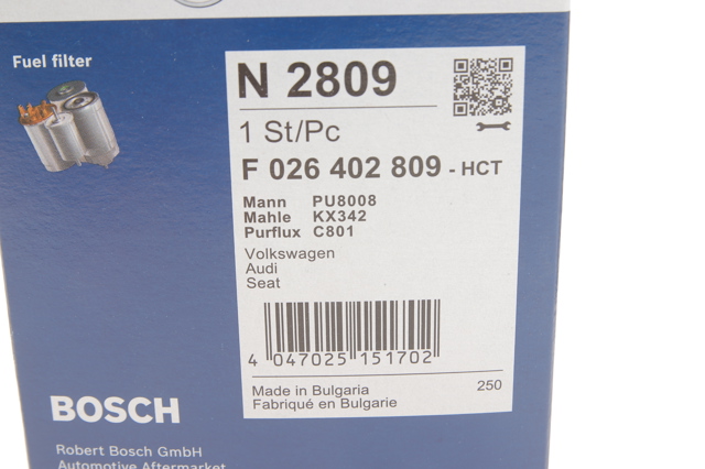 F026402809 Filtro de combustible  en stock Castellón
