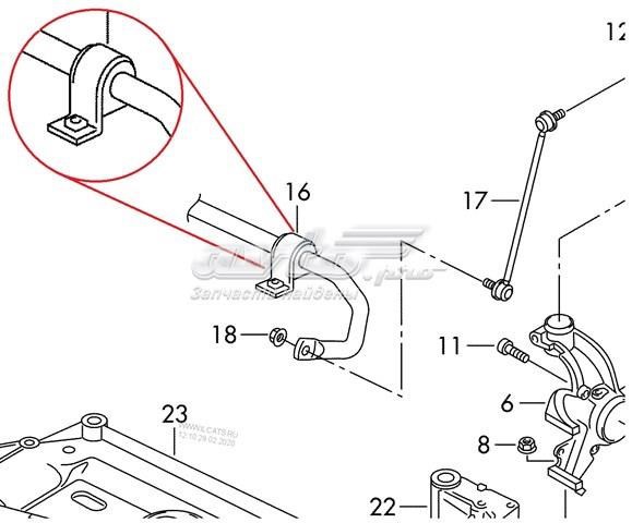 Estabilizador delantero 5C0411303A VAG