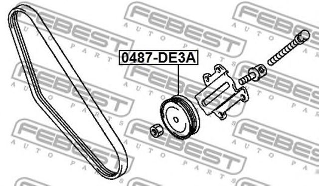 FEBEST 0487DE3A Rodillo, correa trapecial poli V  disponible Valladolid