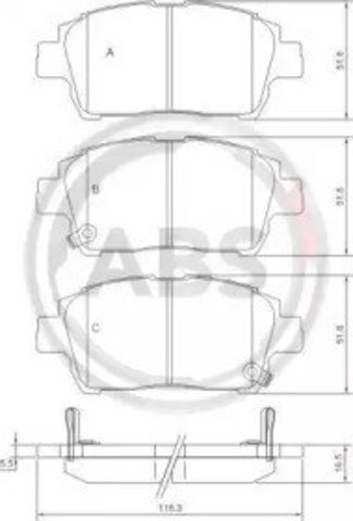 37134 ABS Pastillas de freno delanteras  comprar en Oviedo