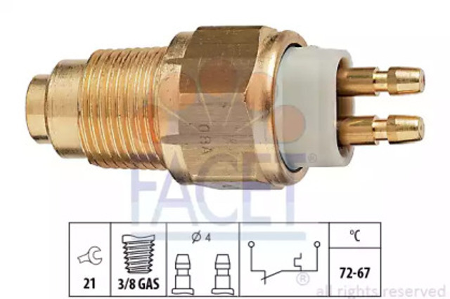 75125 FACET Sensor, temperatura del refrigerante (encendido el ventilador del radiador)  comprar en Lleida