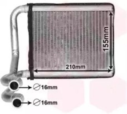 82006393 VAN WEZEL Radiador de calefacción  comprar en Oviedo