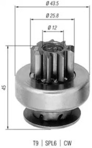 MAGNETI MARELLI 940113020237 Bendix, motor de arranque  comprar en Albacete