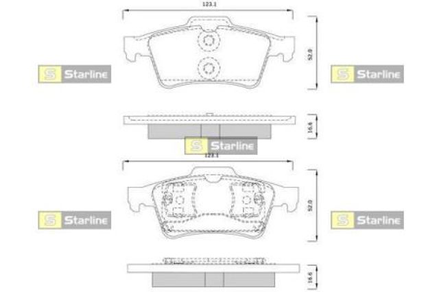 STARLINE BDS253 Pastillas de freno traseras comprar Pamplona