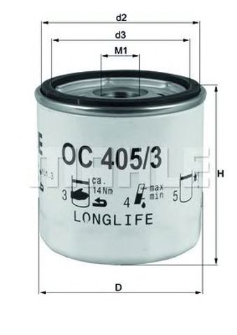 OC4053 MAHLE Filtro de aceite comprar Madrid