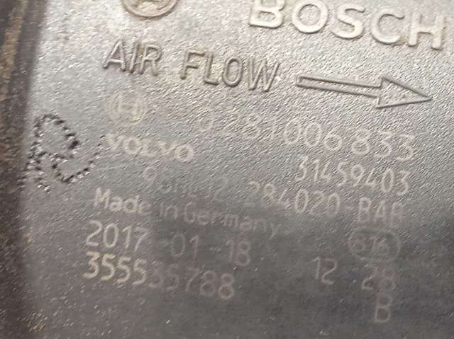 Medidor de flujo de aire 0281006833 VOLVO