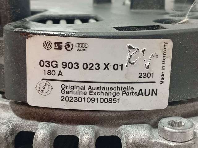 Alternador del motor 03G903023X VAG