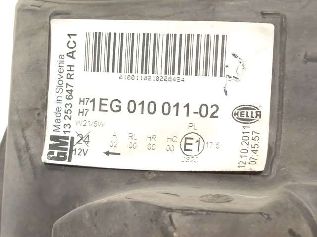 Faro delantero derecho Opel Astra  (P10)