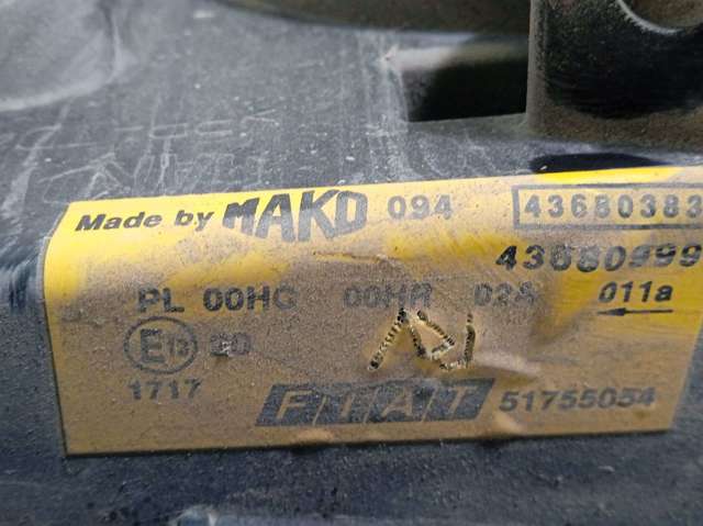 Faro delantero derecho 43680999 FIAT