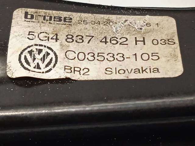 Mecanismo elevalunas delantero derecha para Volkswagen Golf VII (BA5, BV5)
