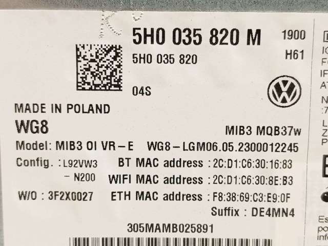 5H0035820M VAG