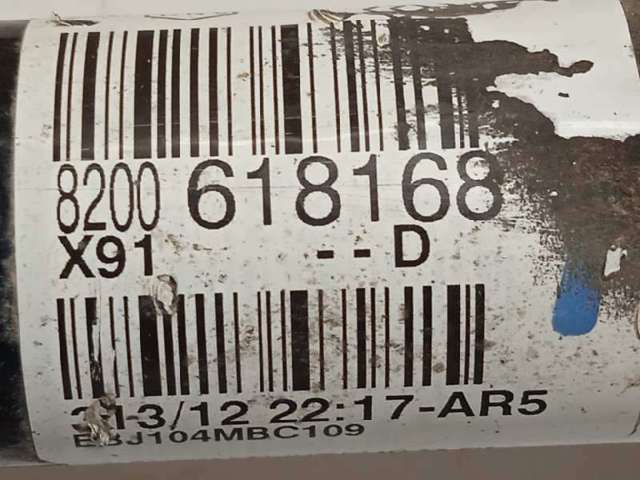 Semieje delantero derecho 8200618168 RENAULT