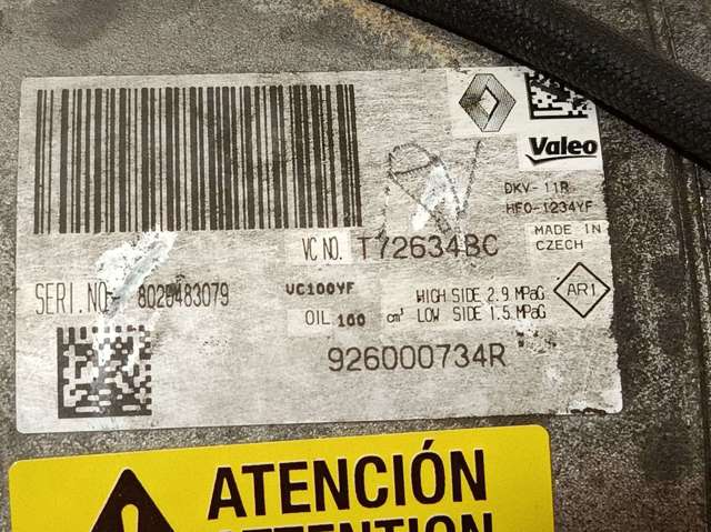 RENAULT 926000734R Compresor de aire acondicionado comprar Pamplona
