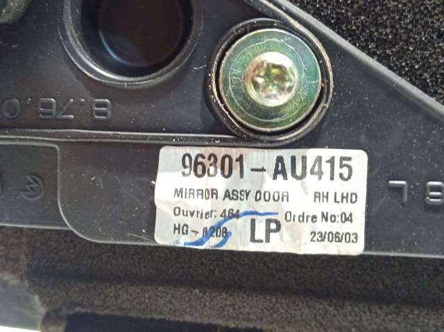 Retrovisor exterior derecho 96301AU480 NISSAN