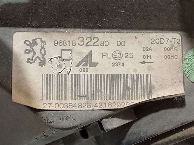 PEUGEOT 9681832280 Faro derecho comprar Pamplona