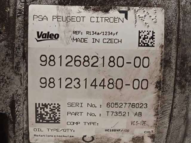 PEUGEOT 9812314480 Compresor de aire acondicionado  comprar en Albacete